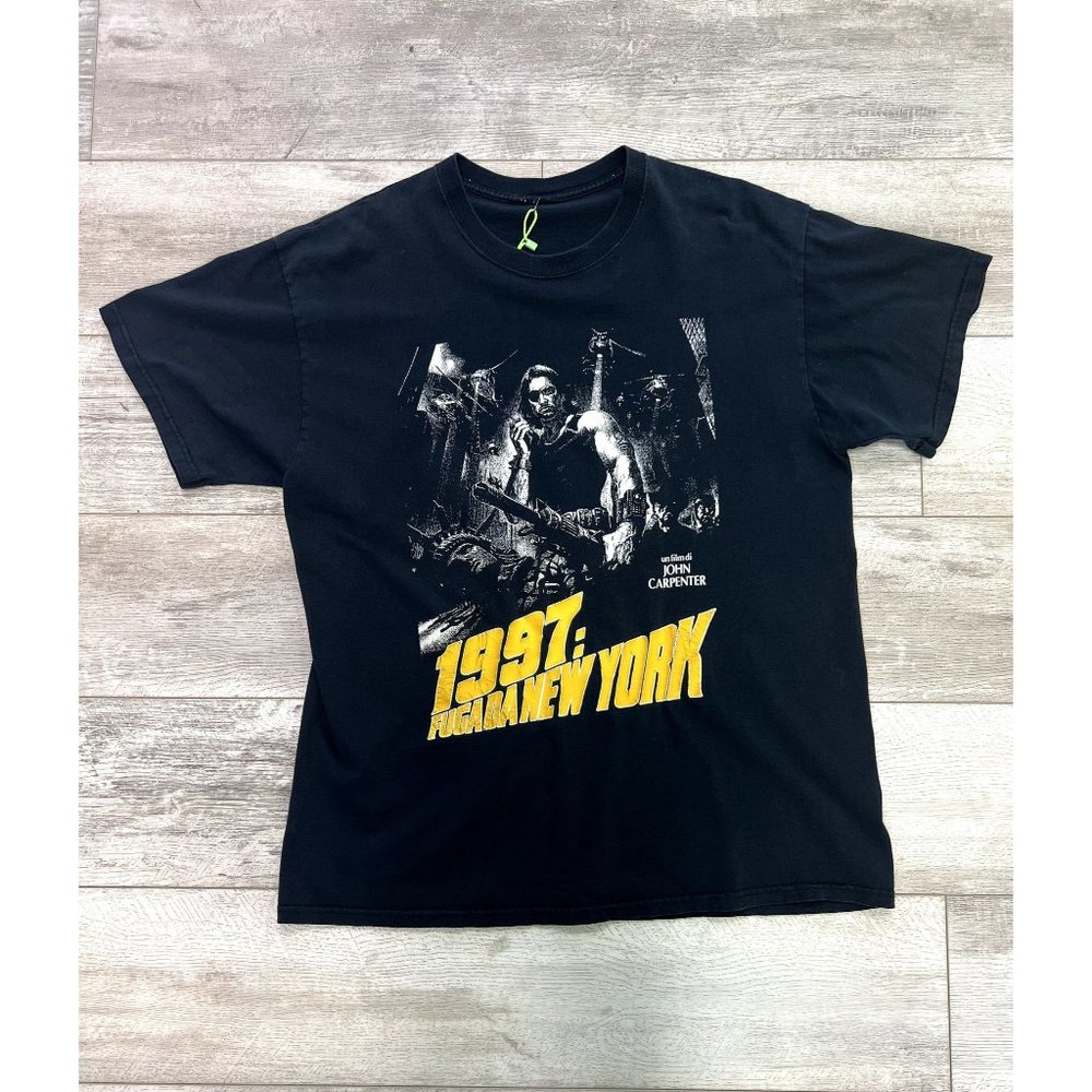 Vintage 90s John Carpenter ESCAPE FROM NEW YORK HORROR MOVIE T-Shirt Size L